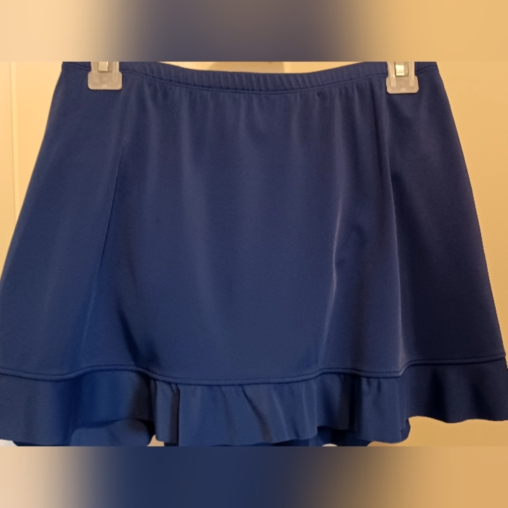 NWT St Johns Bay Womens Swim Skirt With Attached Brief Bottoms Sz 12 #0267
